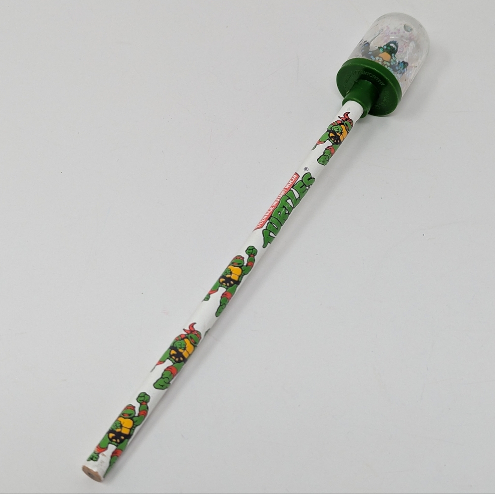 Teenage Mutant Ninja Turtles Pencil Snow Globe Vintage Unused